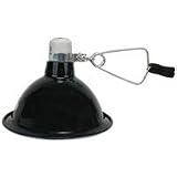 Zoo Med Deluxe Dimmable Clamp Lamp with 8.5-Inch Dome, Black