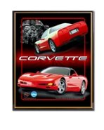 Corvette Red Clock