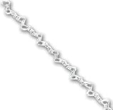 Sterling Silver 10 inch Fancy Polished Anklet - 10 inch