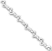 Sterling Silver 9inch Fancy Polished Anklet - 9 inch