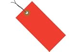 #5 Wired Red Tyvek Tag 4 3/4 x 2 3/8  (G14053D)