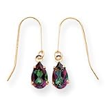 14k 8x5 Mystic Fire Drop Earrings