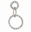 14k White Gold & Diamond Triple-Circle Pendant (0.20ctw)
