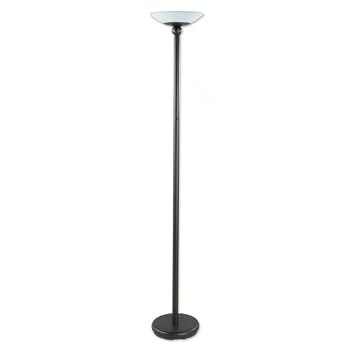 Set A Shopping Price Drop Alert For Good Earth Lighting GL6543-BK-GLI Lincoln Park Torchiere with Opal Glass Diffuser, Black