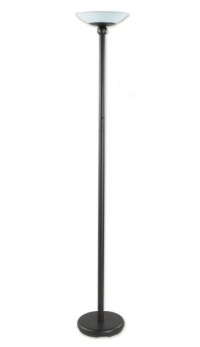 Good Earth Lighting GL6543-BK-GLI Lincoln Park Tochiere with Opal Glass Diffuser, Black