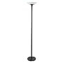 Good Earth Lighting GL6543-BK-GLI Lincoln Park Tochiere with Opal Glass Diffuser, Black