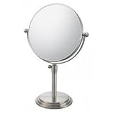 Classic Style Adjustable Vanity Mirror with 5X Mag (Chrome) (15.75H x 12W x 6W)