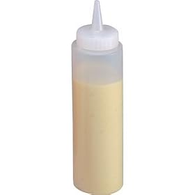 Squeeze Bottle Clear - 8oz - Ideal for Sauce Ketchup Mustard Mayonnaise Oil Vinegar Salad Dressing