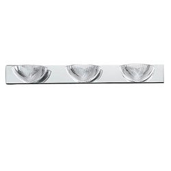 Best Price Sea Gull Lighting 4724-05 Oceanic Three-Light Vanity, Chrome Finish with Clear Ribbed Acrylic Diffuser