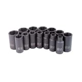 Sunex Tools (SUN3328) 14 Piece 3/8" Drive Metric Mid-Depth Impact Socket Set