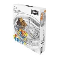1 pc Clarion Round, 3-Section Dish Set by Libbey