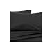 Egyptian Cotton 800 Thread Count Solid Sateen 3 Pc Duvet Cover Set Black-Queen(WITH BONUS "PILLOW CASE" EXTRA).