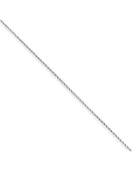 14k Gold White Gold D/C 0.65mm Pendant Necklace 24 Inches