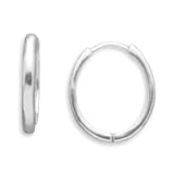 Oval Huggies Hoop Sterling Silver Earrings