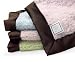 SwaddleDesigns Baby Lovie-Pink Fuzzy Blanket Brown Satin Trim