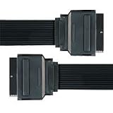 SCART plug to SCART plug, ribbon cable, 0.75m, bag and header