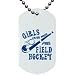 Girls Just Wanna Play Field Hockey Dog Tag Necklace