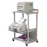 Balt, Inc. Products - Stand-Up Workstation, 3 Casters, 25x20x42-1/2, Gray - Sold as 1 EA - Versatile Max Stax can be used either as a standup workstation or as a printer/fax stand. Slim profile and adjustable shelf make the workstation ideal for industrial use. The retractable shelf can be mounted in two positions to be used as a keyboard shelf or mounted lower if used as a printer stand to hold a second machine. Workstation includes 3 casters (two locking) and a metal security rail to prot