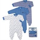 Gerber Snap Front Sleep N Play, 3 Pack, Boys, Newborn
