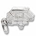 Tent Trailer Charm in Sterling Silver