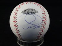 Signed Lincecum, Tim MLB 2011 All-Star Baseball in blue ink just below the logo