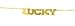 18kt Gold Over Sterling Silver LUCKY Plate Anklet W/ Pave CZ 9in