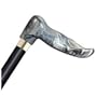 Wooden Cane - Gray marble resin Left handle, this cane is designed to fit the hand like a glove for its palm grip handle. This cane and walking stick is very secure and comfortable and has a weight capacity of 250 pounds. This ergonomic wood cane is ideal for arthritis sufferers. It distributes weight across the entire palm. Height approx: 36 - 37 "