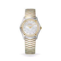 Ebel Watches - Ebel Classic Lady Two Tone Steel and 18k Gold with Diamond Bezel and Diamond Hour...
