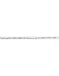 3mm 14k White Gold Baby ID Bracelet 5.5"