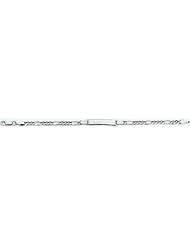 3mm 14k White Gold Baby ID Bracelet 6"