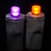 Frosted Purple and Frosted Orange LED Halloween Lights with BLACK Wire