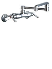 21zndrMkcSL Chicago Faucets 445 DJ13CP Kitchen Sink Faucet with Adjustable 4 8 3/8 Centers , Polished Chrome