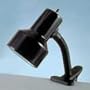 Catalina Lighting W1400BLK Clip-on flexible 6 gooseneck lamp with metal shade, black