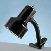 Catalina Lighting W1400BLK Clip-on flexible 6 gooseneck lamp with metal shade, black