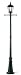 Black Single 6 sided traditional  2m lamp post