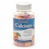 Vitafusion Calcium 500 mg Gummy Vitamins for Adults, Creamy Swirled Fruit 60 ea