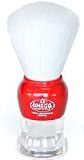 Omega Red & Clear Synthetic Bristle Shaving Brush - Vegan - #90072R