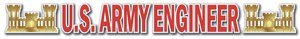 US Army Engineers Window Strip Sticker Decal (16 Inch)