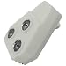 3 Way Right Angle Coaxial Cable Extender TV Television Aerial Splitter (White)  from eWorthIt