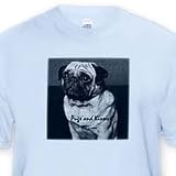 Pug, Pugs and Kisses - Light Blue Infant Lap-Shoulder Tee (24M)
