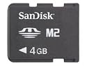 Genuine Sandisk 4gb Memory Stick Micro M2 card in retail packaging