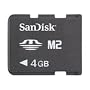 Genuine Sandisk 4gb Memory Stick Micro M2 card in retail packaging