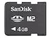 Electronics : Genuine Sandisk 4gb Memory Stick Micro M2 card in retail packaging