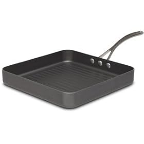Calphalon 11x11-in. Commercial Hard-Anodized Grill Pan. 