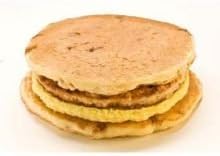 Grand Prairie Frozen Pancake, Sausage and Egg Sandwich -- 18 per case.