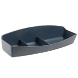 Partition Additions Cubicle Wall Organizer Tray, 3-Section, 8-7/16"W, Graphite FEL75273