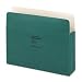 Wilson Jones Colorlife Recycled (50%) Expanding File Pockets, Letter Size, 3-1/2" Expansion, Green, 25/box, WCC64G