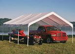 ShelterLogic Super Max 18Ft.W Commercial Canopy - 40ft.L x 18ft.W x 11ft.H, 2in. Frame, 14-Leg, Model# 26764