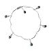 Turquoise Blossom Sterling Silver Anklet