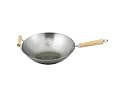 Helen Chen's Asian Kitchen Carbon Steel 14-Inch Wok with Bamboo Handles